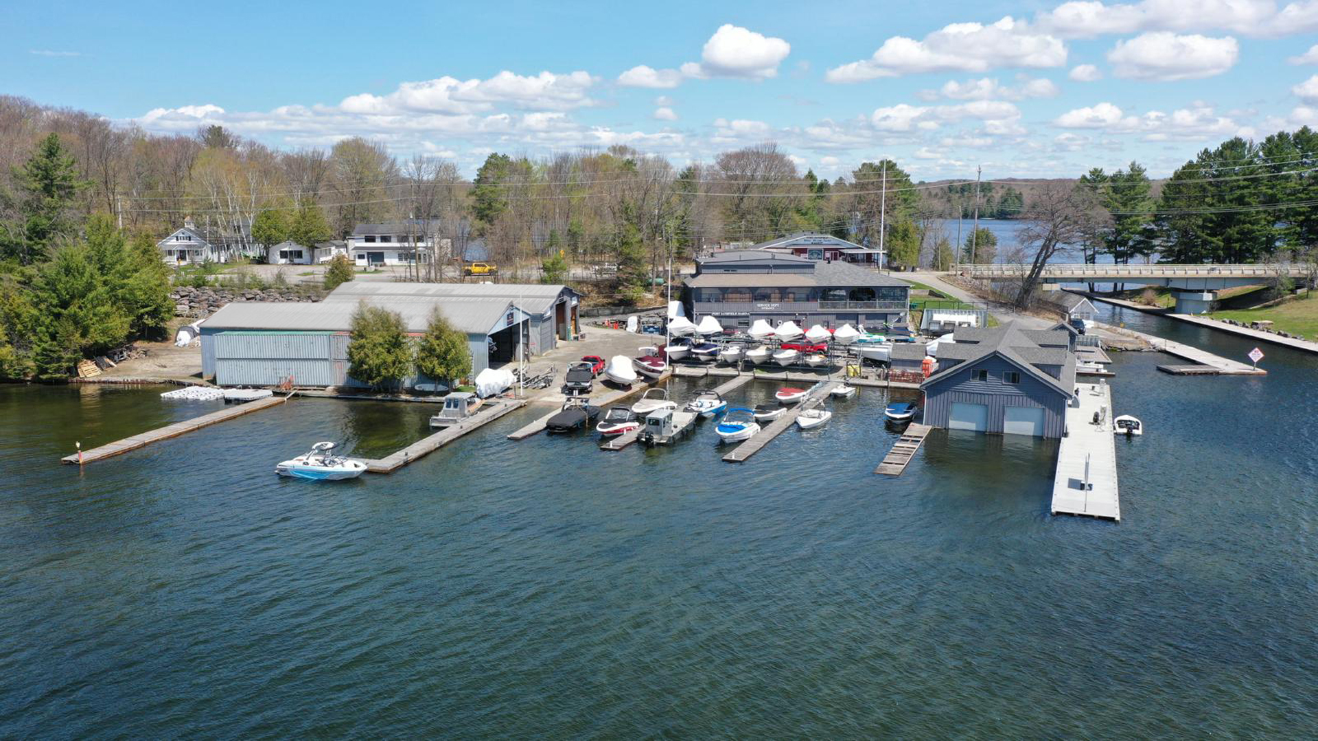 Aerial of Port Sandfield Marina