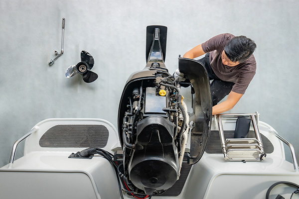 Service technician at Port Sandfield Marina