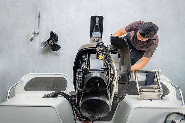 Service technician at Port Sandfield Marina
