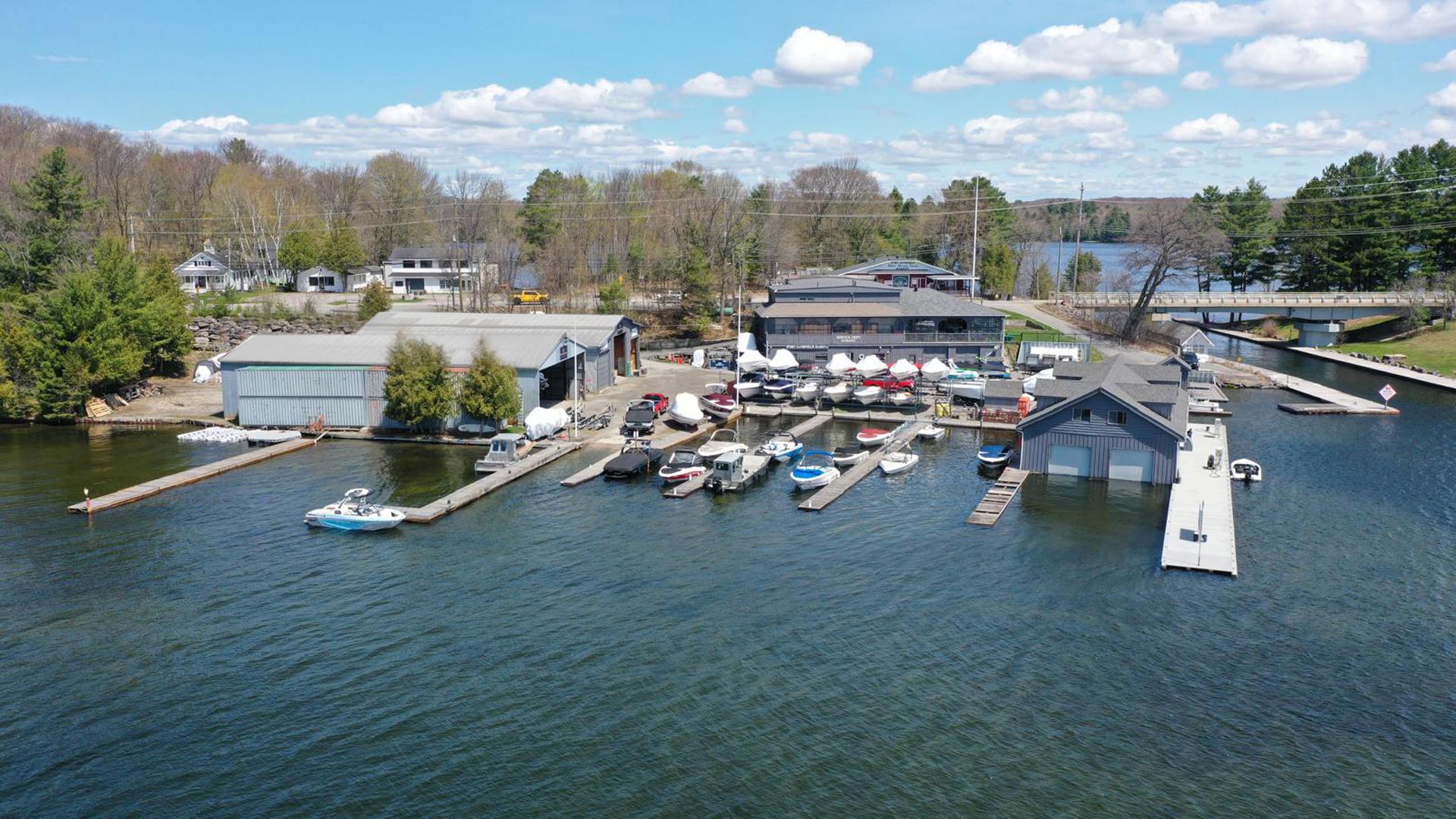 Aerial of Port Sandfield Marina